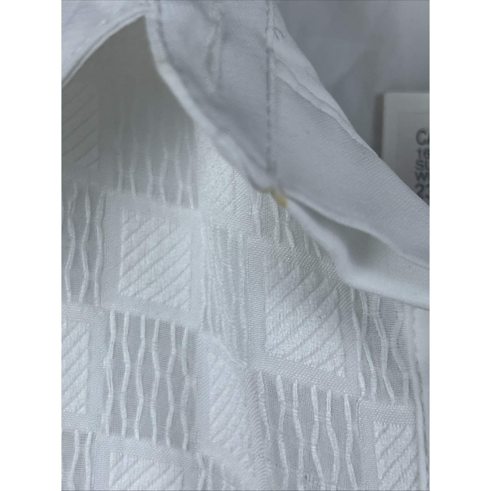 Calvin Klein Women's Large White Checkered Button Up Sleeveless Tank Blouse — image 4 of 6